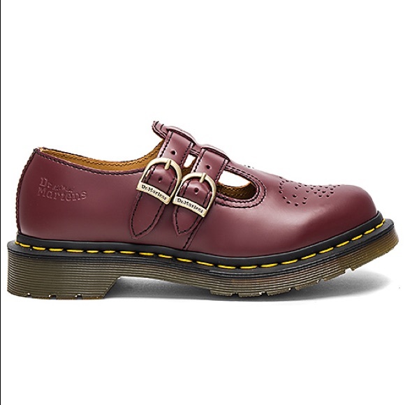 dr martens mary janes cherry red